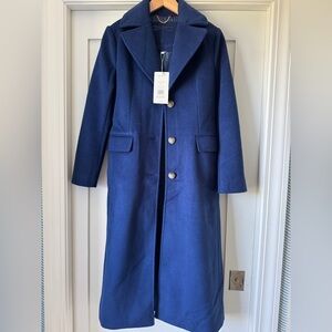 Tyler Boe Middleton Long Coat Navy